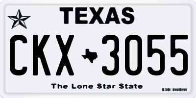 TX license plate CKX3055
