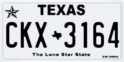TX license plate CKX3164