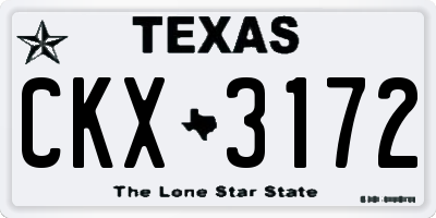 TX license plate CKX3172