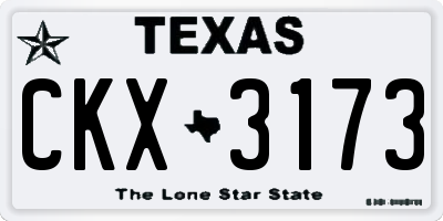 TX license plate CKX3173