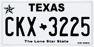 TX license plate CKX3225