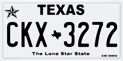 TX license plate CKX3272