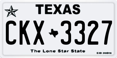 TX license plate CKX3327