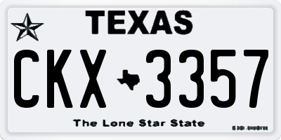 TX license plate CKX3357