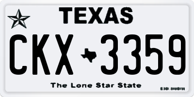 TX license plate CKX3359