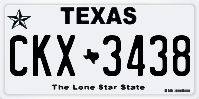 TX license plate CKX3438