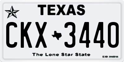 TX license plate CKX3440