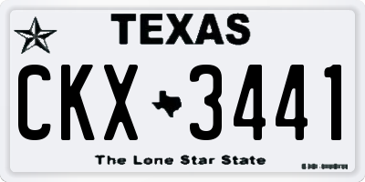 TX license plate CKX3441