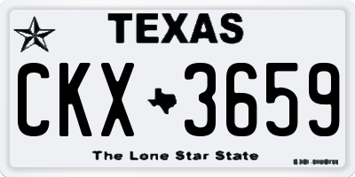 TX license plate CKX3659