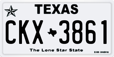 TX license plate CKX3861