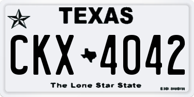 TX license plate CKX4042