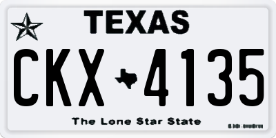 TX license plate CKX4135