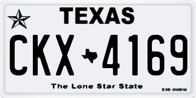TX license plate CKX4169