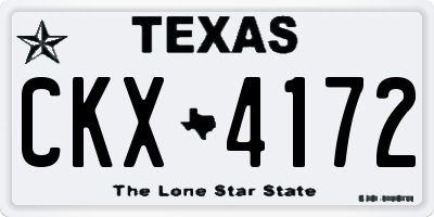 TX license plate CKX4172