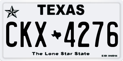 TX license plate CKX4276