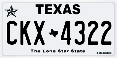 TX license plate CKX4322