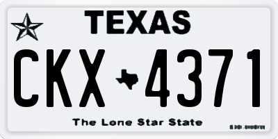 TX license plate CKX4371
