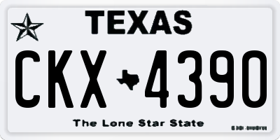 TX license plate CKX4390