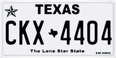 TX license plate CKX4404