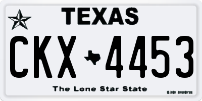TX license plate CKX4453