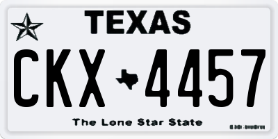 TX license plate CKX4457