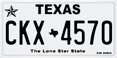 TX license plate CKX4570