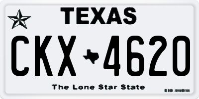 TX license plate CKX4620