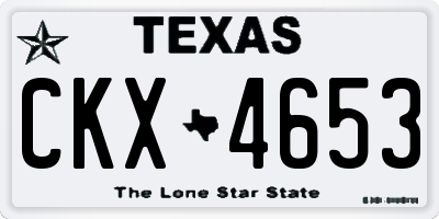 TX license plate CKX4653