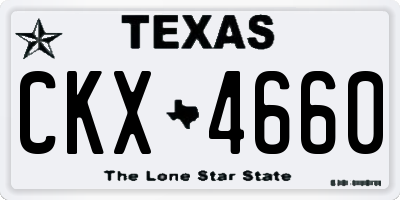 TX license plate CKX4660