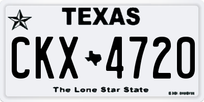 TX license plate CKX4720