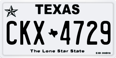 TX license plate CKX4729
