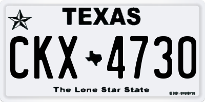 TX license plate CKX4730