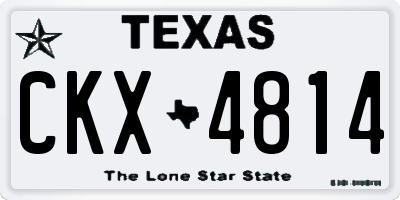TX license plate CKX4814