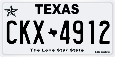 TX license plate CKX4912