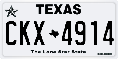 TX license plate CKX4914