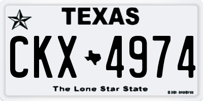 TX license plate CKX4974