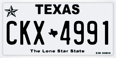 TX license plate CKX4991