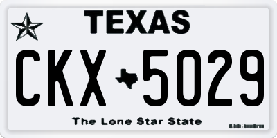 TX license plate CKX5029