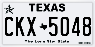 TX license plate CKX5048