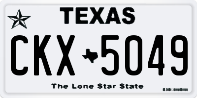 TX license plate CKX5049