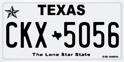 TX license plate CKX5056