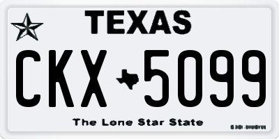 TX license plate CKX5099