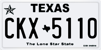 TX license plate CKX5110