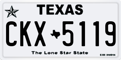 TX license plate CKX5119