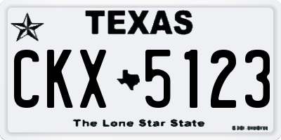 TX license plate CKX5123