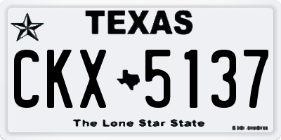 TX license plate CKX5137