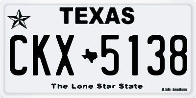 TX license plate CKX5138