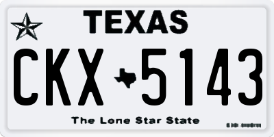 TX license plate CKX5143