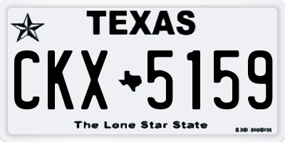 TX license plate CKX5159
