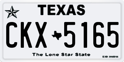 TX license plate CKX5165